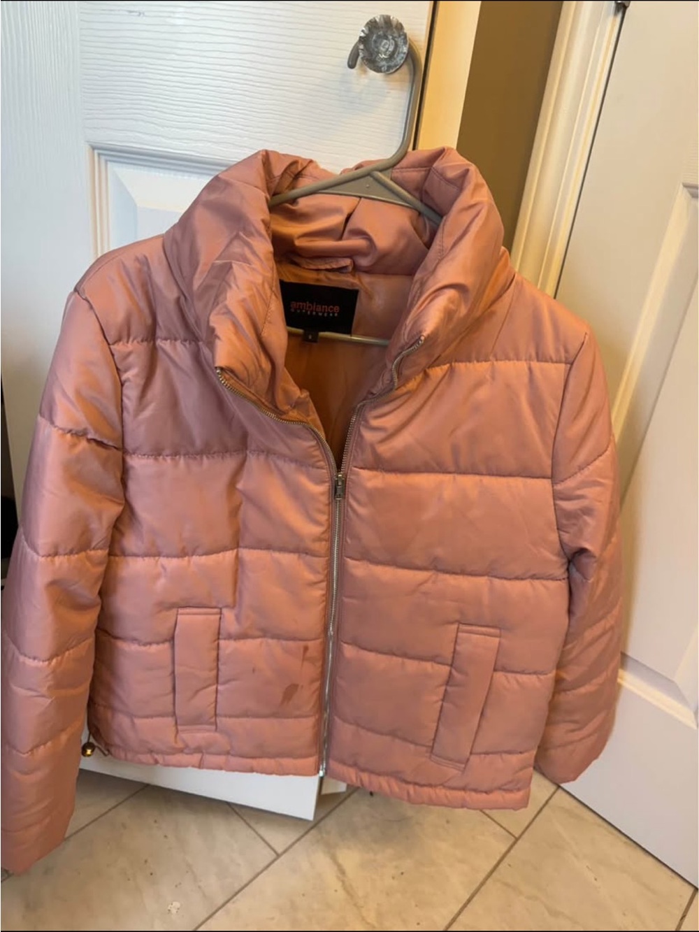 Ambiance Rose Pink Quilted Puffer Jacket
